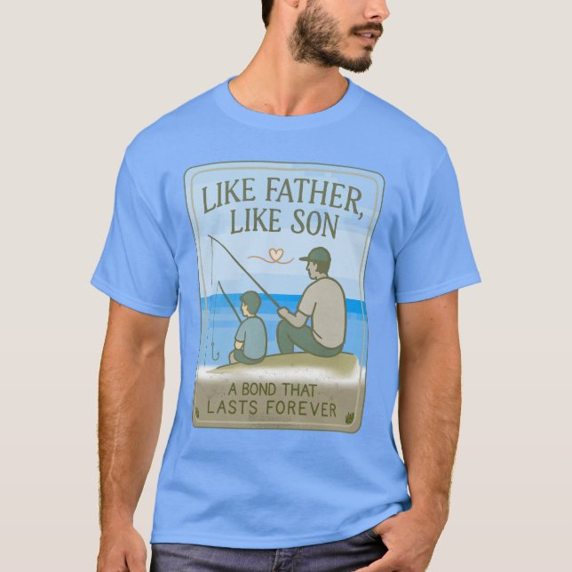 Liksom Far som Son Fishing - Heartfilt Pappor TAR T Shirt (Framsida)