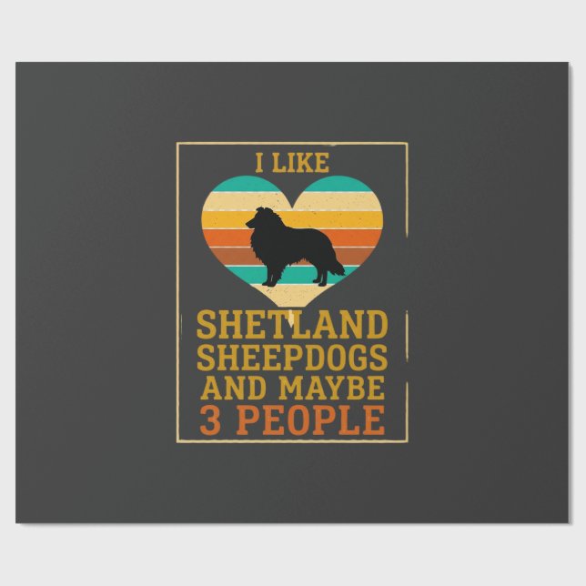 Liksom Shetlandsponkar Kanske Människor Hundhjärta Presentpapper (Platt)