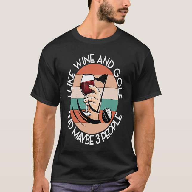 LIKSOM VIN OCH GOLF OCH MAYBE 3 FOLK Grönt Driver T Shirt (Framsida)