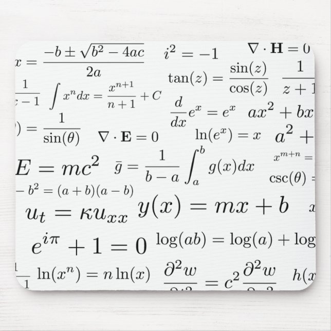 Likställande av math- och vetenskapsmusen vadderar musmatta (Framsidan)