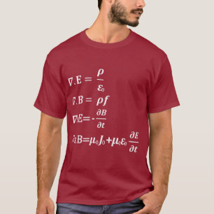 likställande för maxwellmathsfysik tee shirt