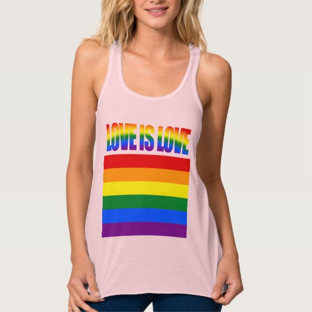 Likställdhet mellan HBT-Kärlek och Rainbow Flagga  Linne Med Racerback (Framsida)