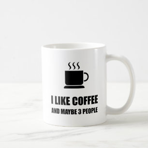 Likt kaffe tre roliga folk kaffemugg