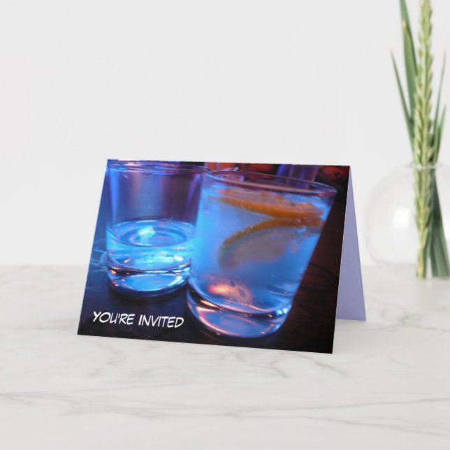 Likvorglasögon party inbjudan (Framsida)