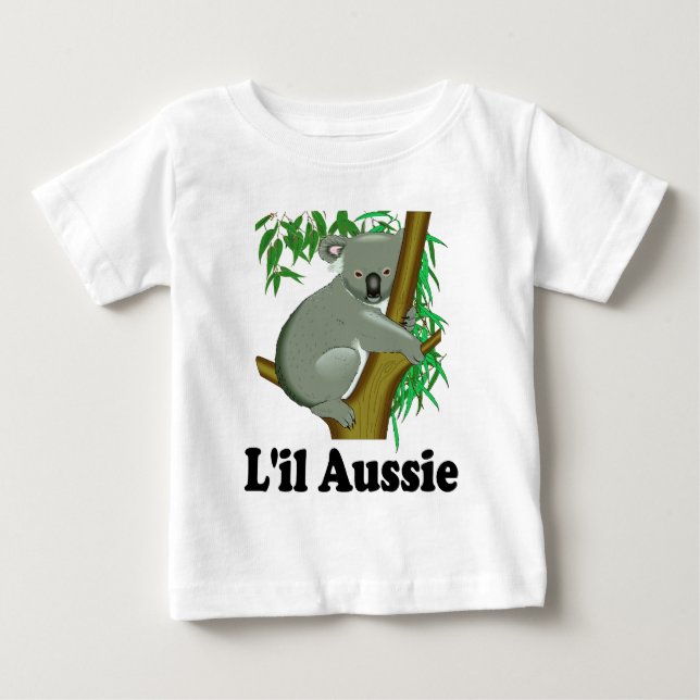 L'il Aussie. Gullig australiensisk Koala T Shirt (Framsida)