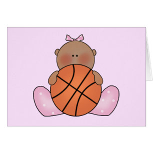 Lil Basketball Flicka - Etniskt blankkort OBS Kort