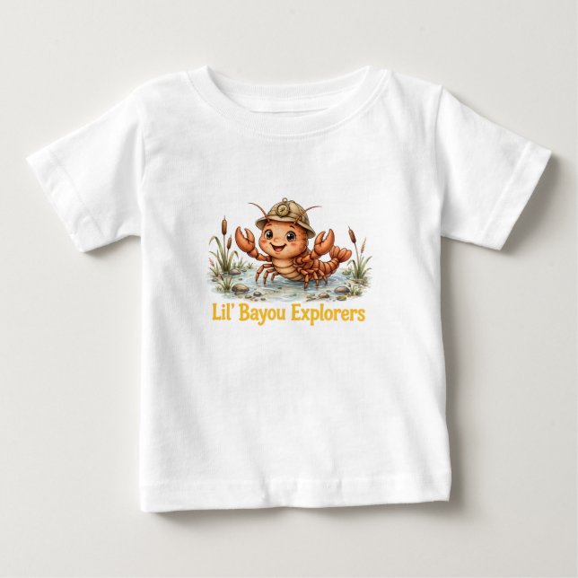 Lil' Bayou Explorers Crawfish Baby T-Shirt (Framsida)