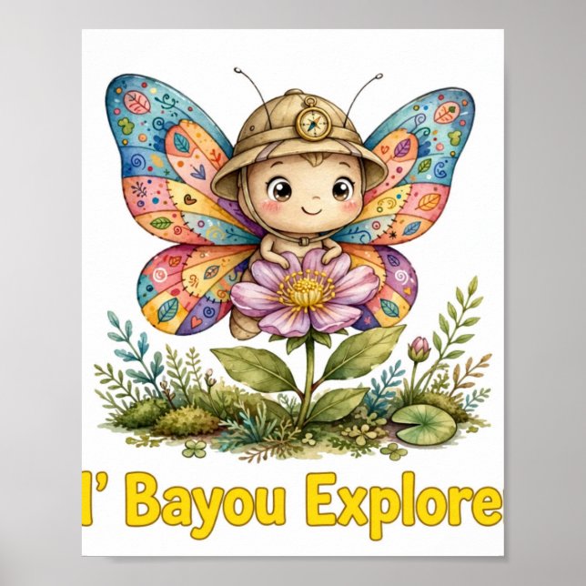 Lil' Bayou Explorers Fjäril Poster (Framsidan)