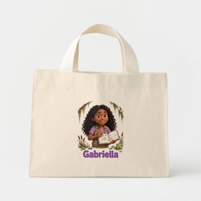 Lil' Bayou Explorers Gabriella Tiny Tote Bag Mini Tygkasse (Framsidan)