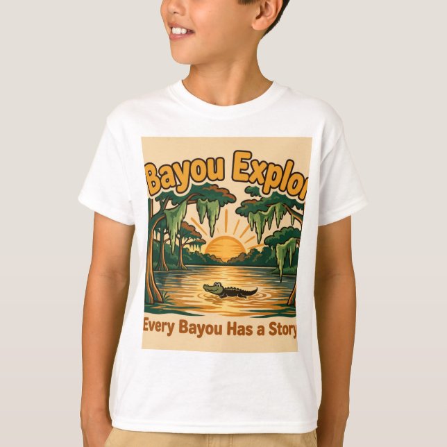 Lil' Bayou Explorers Logotyp T-shirt (Framsida)
