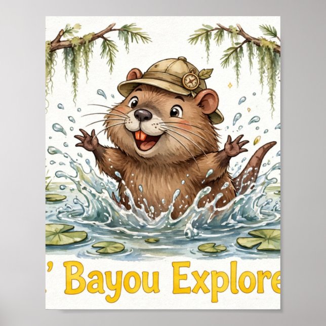 Lil' Bayou Explorers Nutria Affisch (Framsidan)