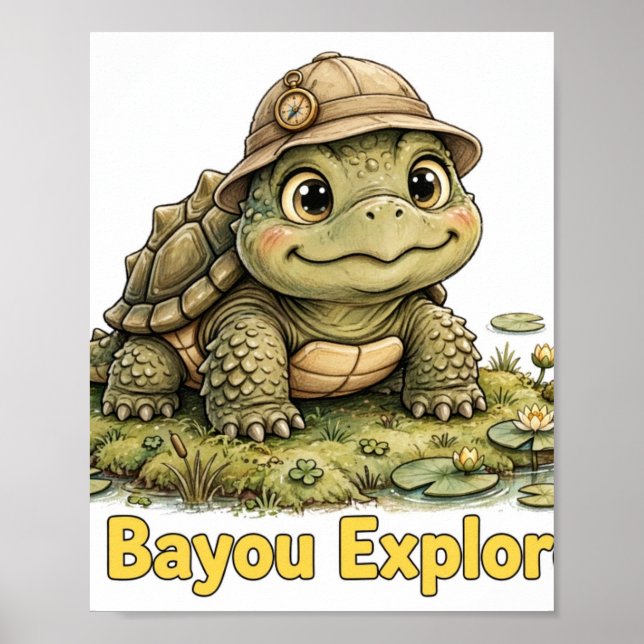 Lil' Bayou Explorers Sköldpaddsaffisch Poster (Framsidan)