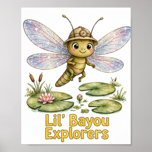 Lil' Bayou Explorers Trollslända Poster (Framsidan)