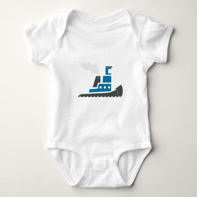 Lil blåttbogserbåt tee (Framsida)