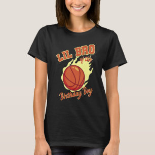 Lil Bro från födelsedagskorgen Basketball-dagen T Shirt