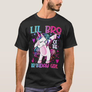Lil Bro of the Birthday Girl Dabbing Unicorn Littl T Shirt