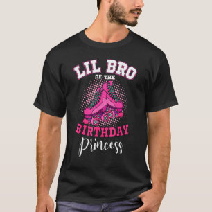 Lil Bro of the Birthday Princess Roller Skates ska T Shirt