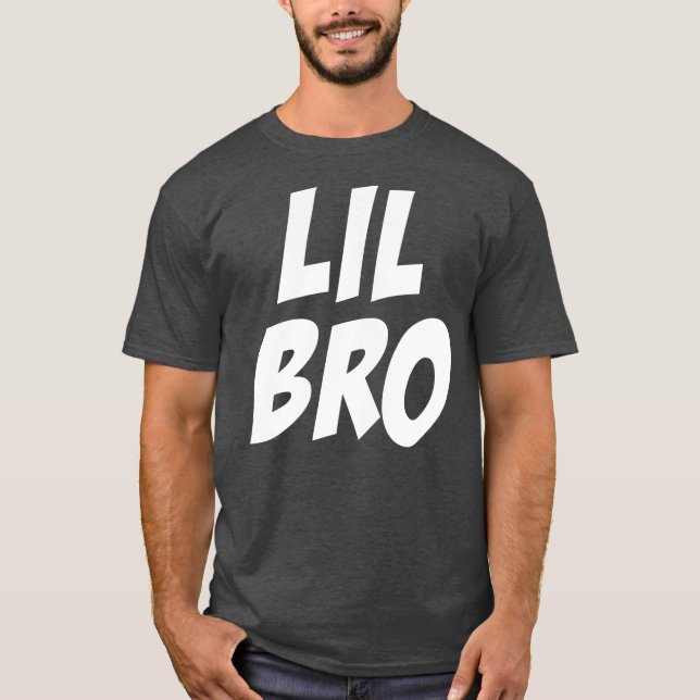 Lil Bro Older Brother Boys Matching Syskon T Shirt (Framsida)