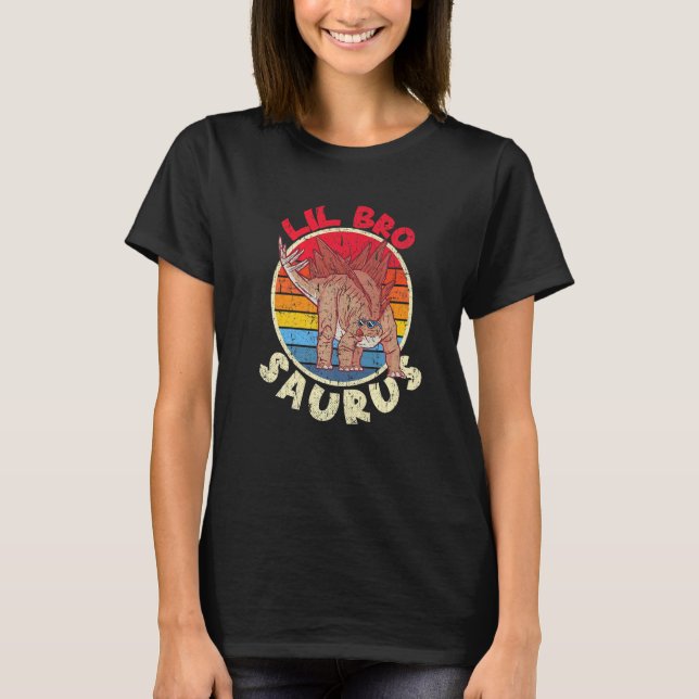 Lil Bro Saurus I Stegosaurus Stenops I Family Matc T Shirt (Framsida)
