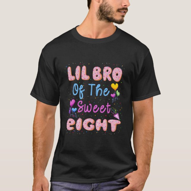 Lil Bro the Sweet åttth Donut Birthday Part T Shirt (Framsida)