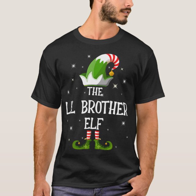Lil-brodern Elf-familjen matchar jul T Shirt (Framsida)