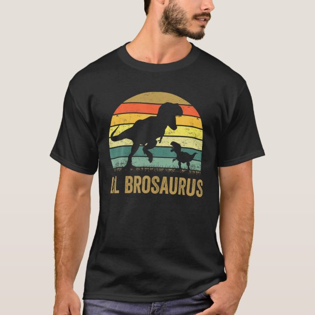 lil BroSaurus T Rex Dinosaur lil Bro Saurus Family Shirt (Framsida)