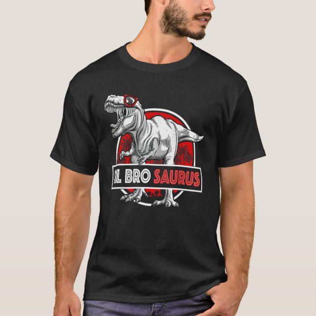 Lil Brosaurus T-Rex Matching Funny Lil Bro Saurus T Shirt (Framsida)