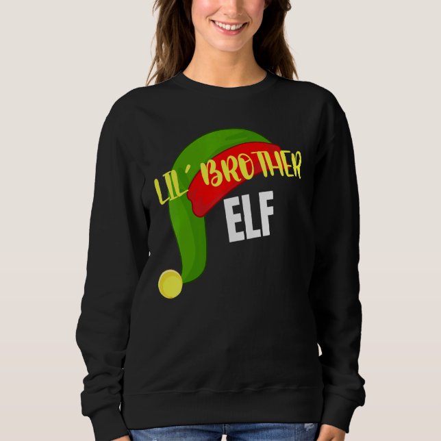 Lil Brother Elf Matching Family Group, jul Pa T Shirt (Framsida)