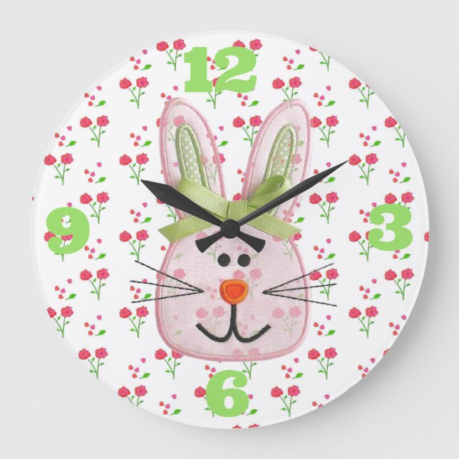 "Lil Bunny" ACRYLIC WALL CLOCK Stor Klocka (Framsida)