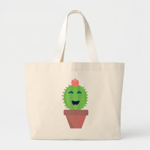 Lil Cactus Cute Tecknad Succult Design Jumbo Tygkasse