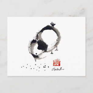 Lil Chick, Sumi-e av Andrea Erickson Vykort
