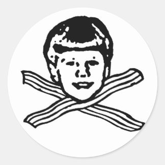 Lil Chiz Kärlek Bacon Sticker! Runt Klistermärke
