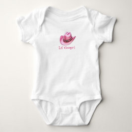 Lil’ Cowgirl Rosa Cowgirl Hat Baby Bodykostdräkt T Shirt