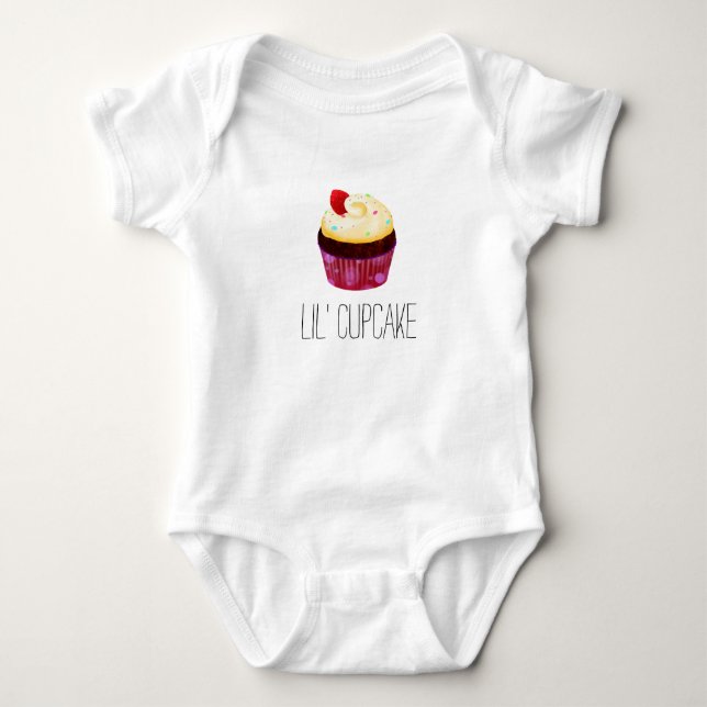 "Lil' Cupcake" sött barn T Shirt (Framsida)
