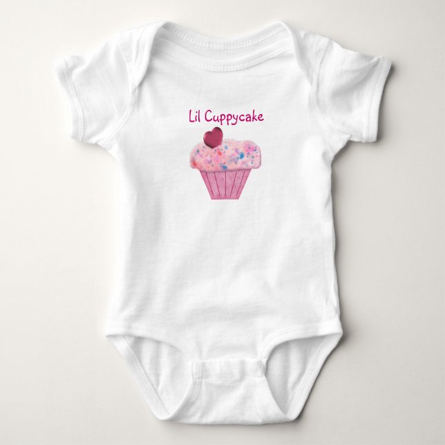 Lil Cuppykaka Rosa Cuptårta Shirt T (Framsida)