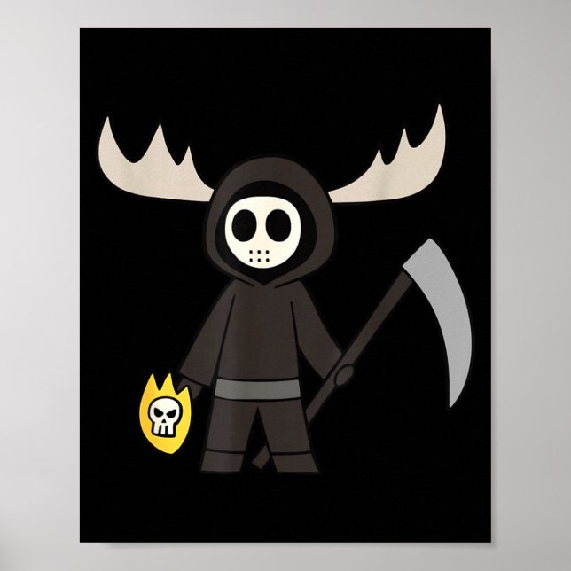 Lil Doom Moose - Funny Reaper Cartoon  Poster (Framsidan)