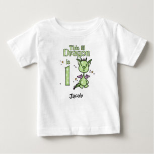 Lil Dragon 1:a födelsedagen Baby T-Shirt
