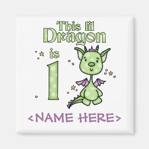 Lil Dragon 1:a födelsedagen Magnet