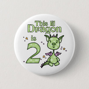 Lil Dragon 2:a födelsedagen Knapp