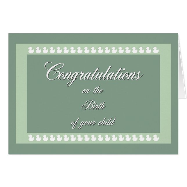 Lil Duckie Birth Hälsningskort (Framsidan Horizontal)