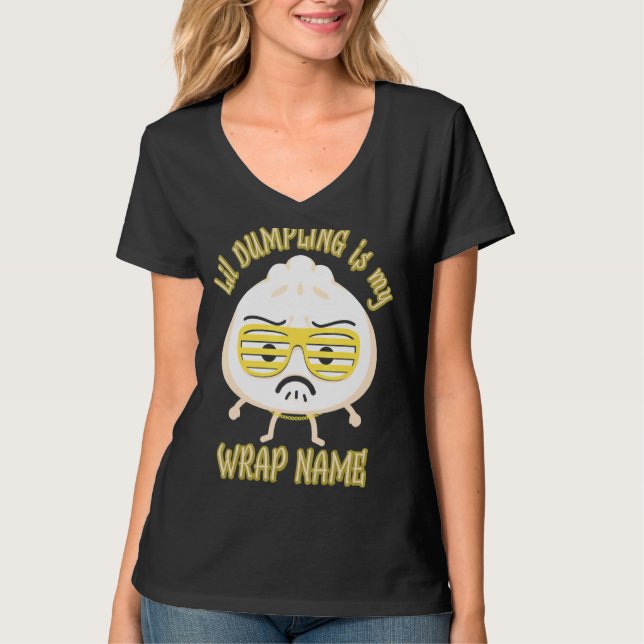 Lil Dumpling Asian Chinese Dim Sum Joke Food T Shirt (Framsida)