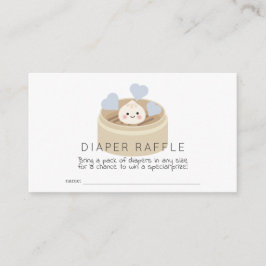 Lil Dumpling Baby Shower Blue Diaper Raffle Biljet Tilläggskort