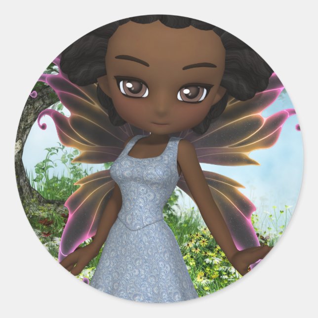 Lil Fairy Princess Runt Klistermärke (Framsida)