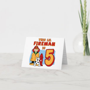 Lil Fireman 5:e födelsedagen Inbjudan