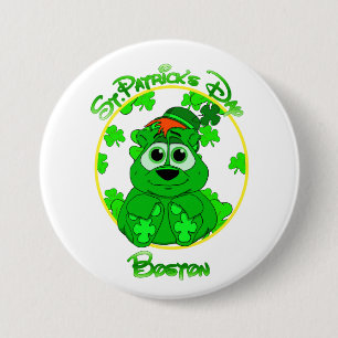 Lil för st patrick's dayBoston bedrift klöver Knapp