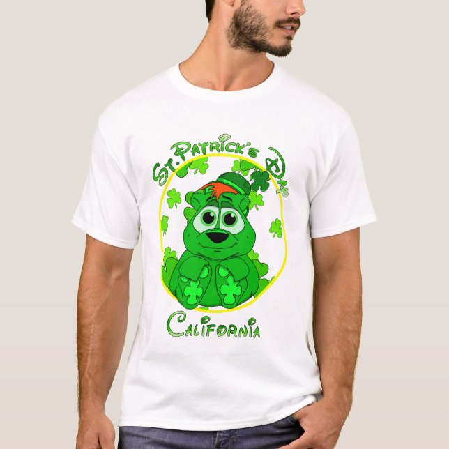 Lil för st patrick's dayKalifornien bedrift klöver T Shirt (Framsida)