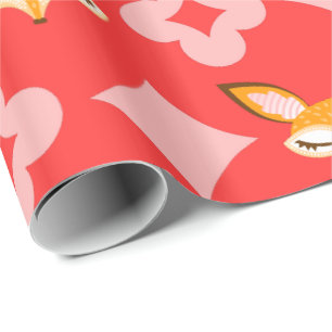 Lil Foxie - gulligt flickaktigt rävmönster som Presentpapper