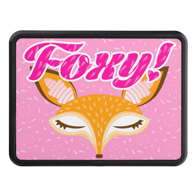 Lil Foxie - gulligt rosa "rävaktigt!", Flickaktigt Skydd För Dragkrok (Framsidan)