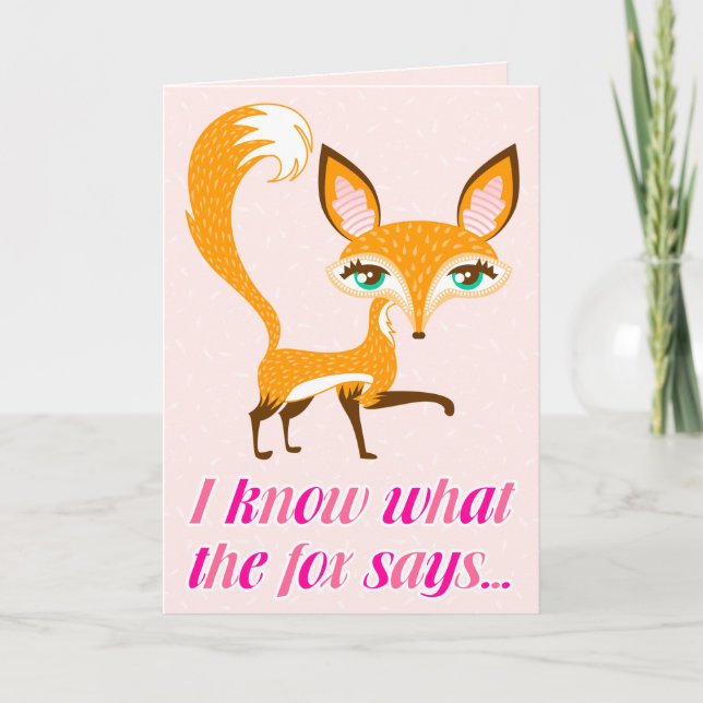 Lil Foxie - "vet jag vad det beställnings- kortet Helgkort (Framsida)