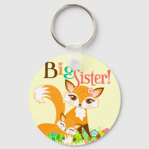 Lil Foxies Big Sister Keychain Nyckelring